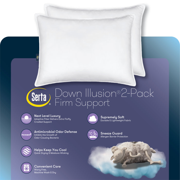 Serta Down Alternative Firm Support Pillow & Reviews Wayfair